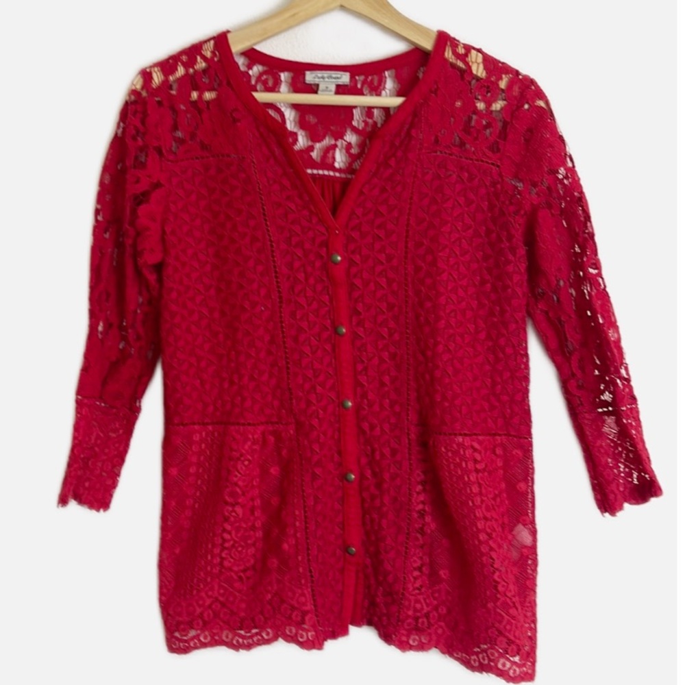 Lucky Brand lace blouse S